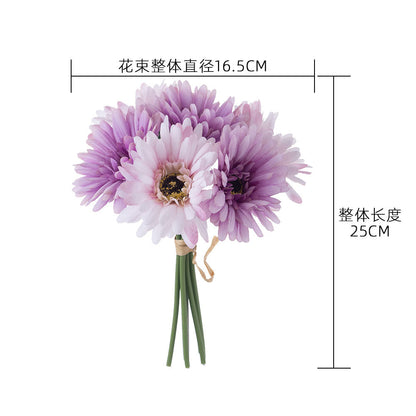 Realistic African Daisy Fake Flowers for Home Decor and Wedding Decorations - Elegant Floral Aisle and Wall Accents, Model DY1-3292