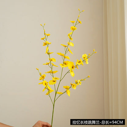 Realistic Artificial Dancing Orchid Flower Arrangement for Hotel and Restaurant Decor - Perfect for Bedroom and Living Room Display