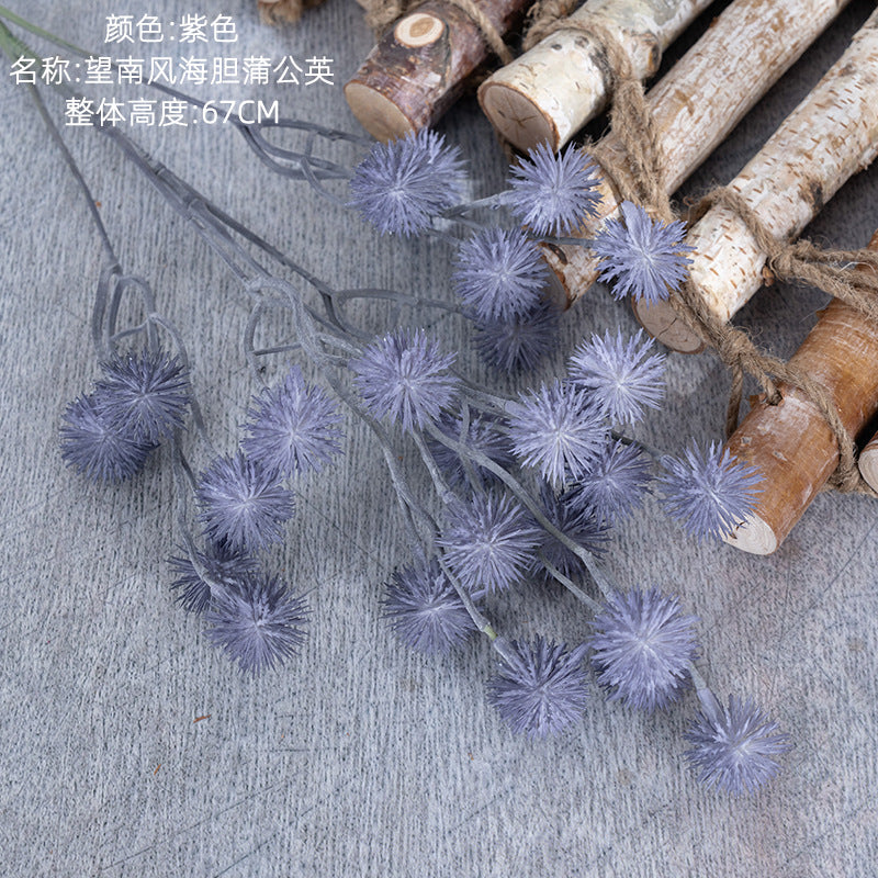 Lifelike Sea Urchin & Dandelion Artificial Flowers for Home Décor | Elegant Wedding Decoration | MW53001