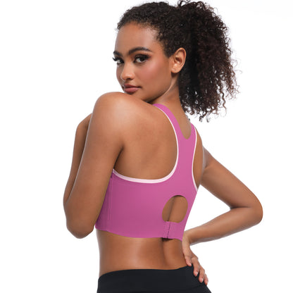 High Performance Back Support Yoga Sports Bra with Adjustable Straps Breathable Shock Absorbing Fitness Top for Running and Intense Workouts