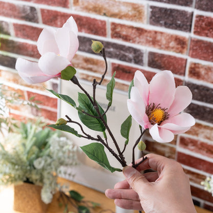 Stunning Single Stem Magnolia Silk Flower for Wedding Celebrations | Elegant Home Décor GF15677 - Perfect for Indoor and Outdoor Arrangements