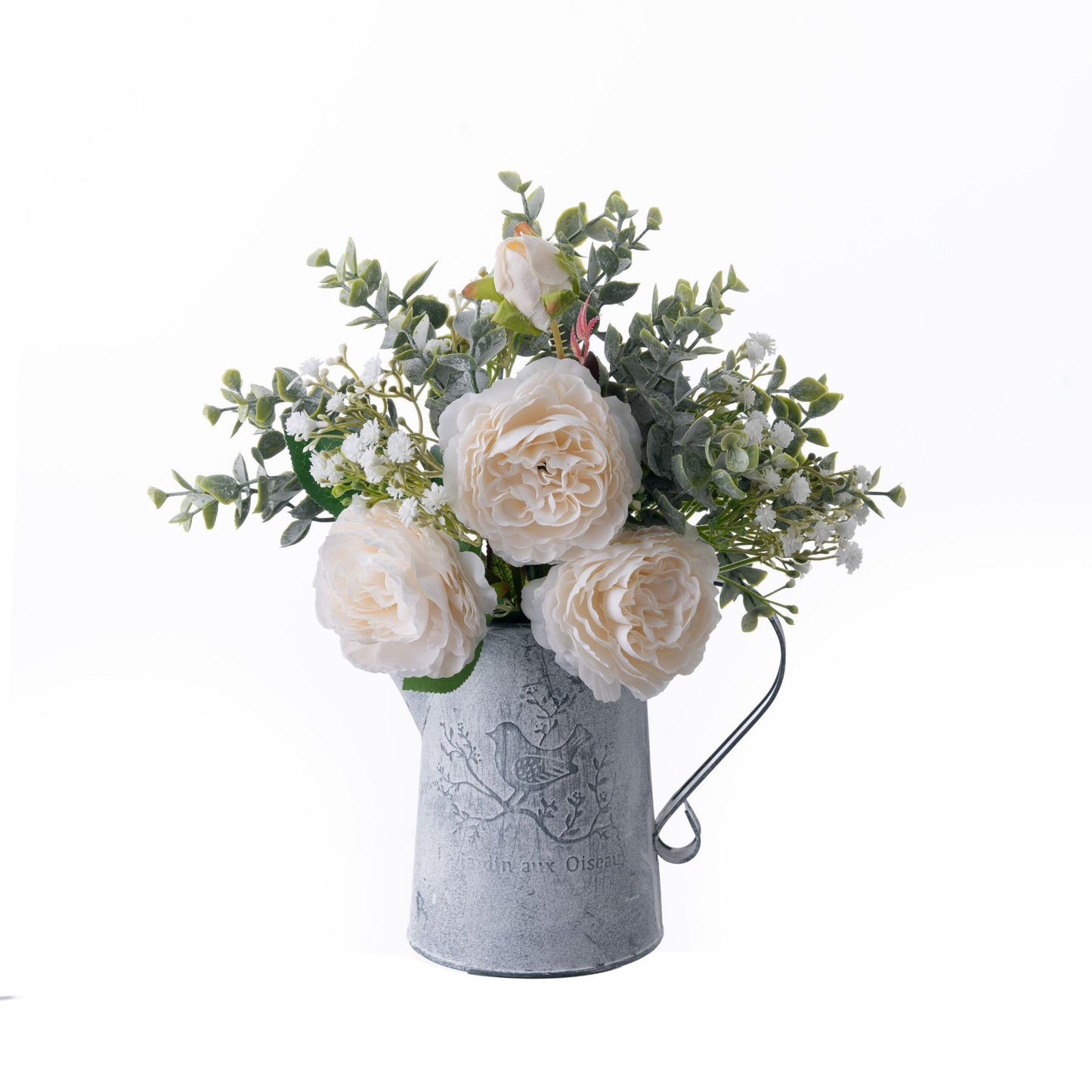 Elegant Imitation Peony and Eucalyptus Bouquet for Home Décor - Perfect for Weddings and Bouquets | CF01010