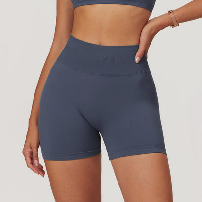 Seamless High Waisted Yoga Shorts for Women Summer Tight Fitting Lifting Running Workout Shorts with Quick Dry Fabric Style 7655