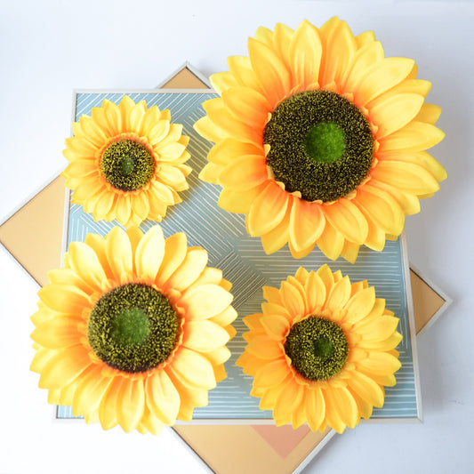 Realistic Faux Sunflower Head for DIY Decor – Perfect for Home Decorations, Photography Props, and Crafting Accessories