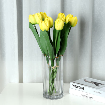 Set of 3 Realistic Fake Tulips | Hotel & Home Decor | Elegant Artificial Floral Arrangements for a Touch of Beauty