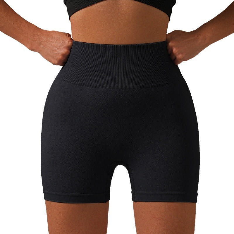 Seamless Knit Peach Butt Lifting High Waist Yoga Shorts for Women for Outdoor Sports Running and Gym Workouts