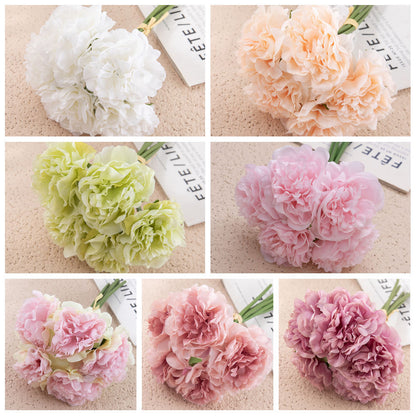 Realistic Peony Flower Bouquet - Lifelike Faux Floral Home Decor Craft for Weddings and Special Events - GF14921B