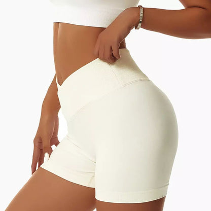 Custom Tailored High Waisted Yoga Shorts for Women Peach Butt Enhancing 3 4 Length Athletic Pants for Yoga Gym and Everyday Wear