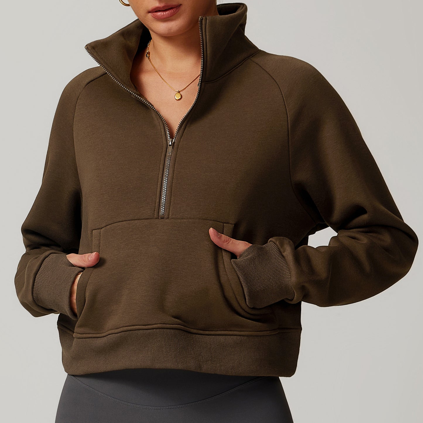 Cozy Oversized Fleece Hoodie Thick Sherpa Lined Jacket for Warmth and Comfort Chunky Pullover Sweatshirt 8917