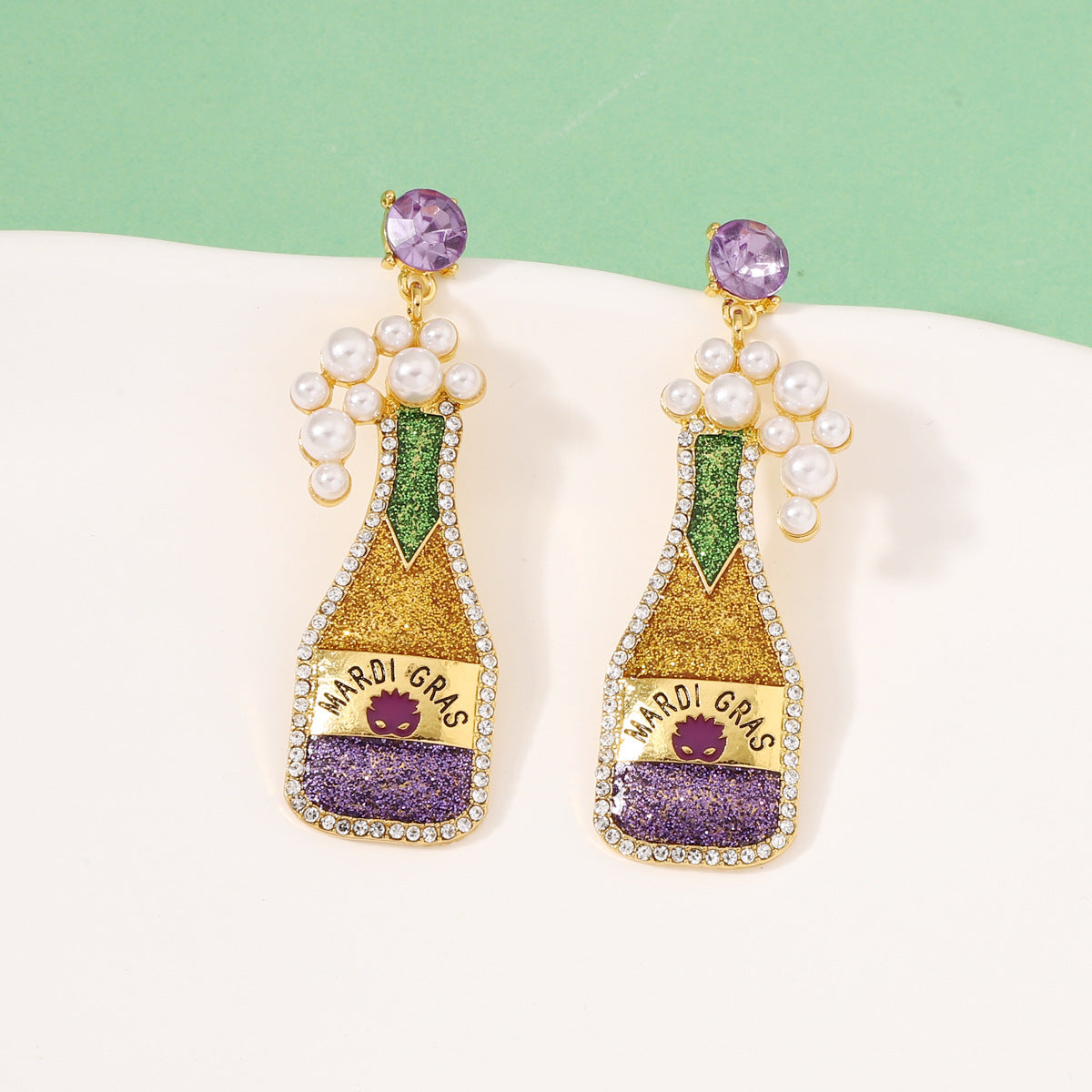 Chic Luxury Festival Cute Wine Bottle Earrings - Versatile  Arrival Studs for Effortless Style