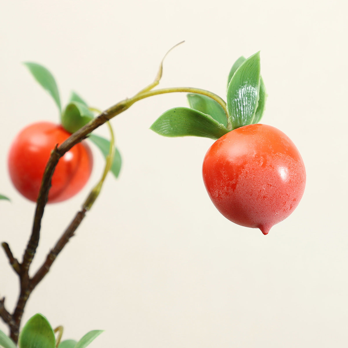 Realistic Persimmon Fruit Home Decoration - Perfect Table Centerpiece for New Year Celebrations, Symbolizing Prosperity and Good Fortune