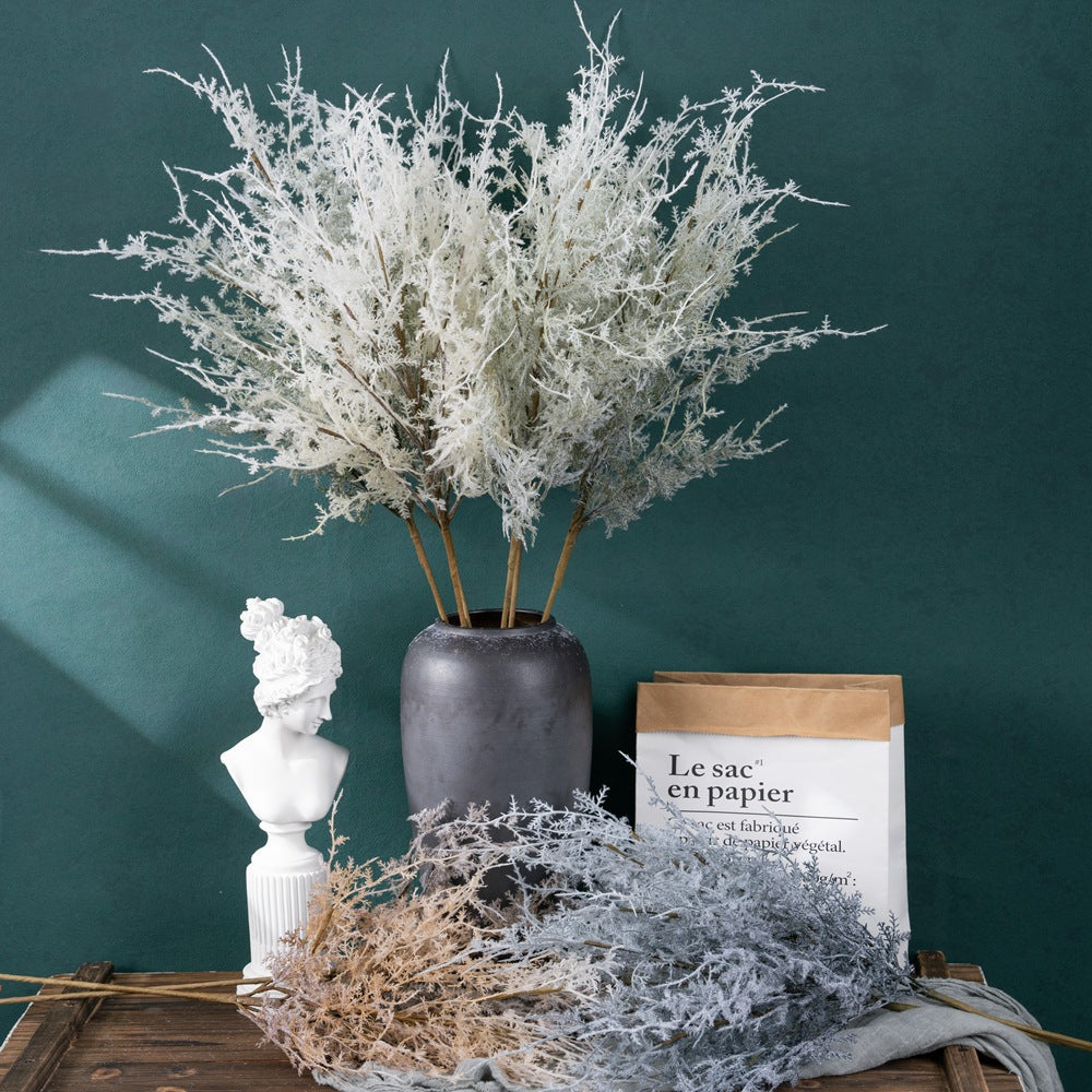 Realistic Faux Fern and Root Grass Decor – Trendy INS-Style Artificial Flowers for Home and Wedding Decoration - MW09105