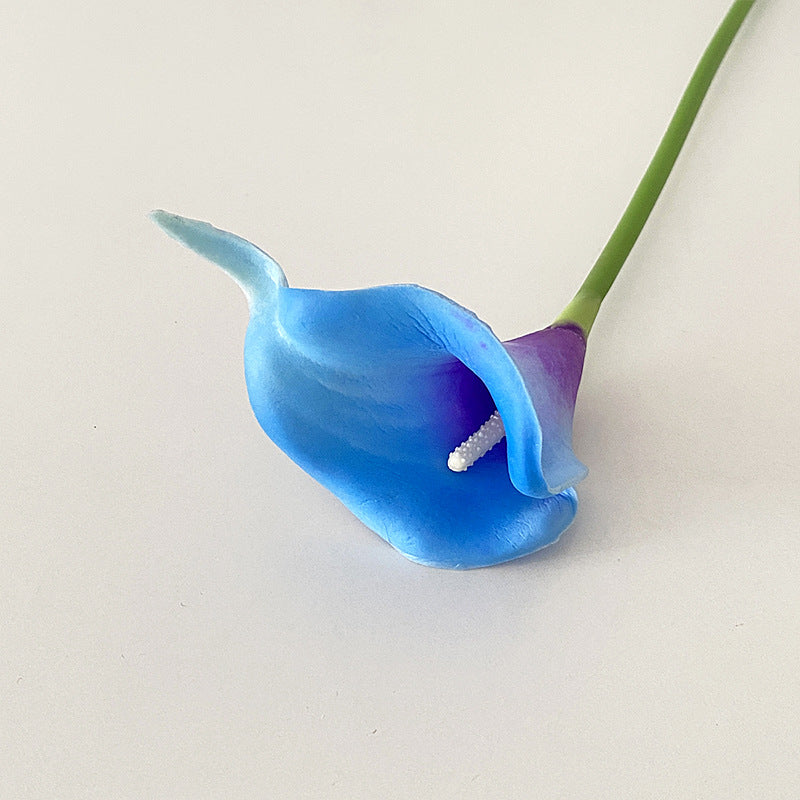 Mini PU Calla Lily Faux Flowers - Perfect for Wedding Bouquets, Home Decor, and Photography Props - Durable, Realistic Design for Lasting Beauty