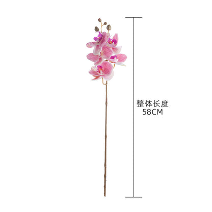 Realistic Artificial Phalaenopsis Orchid Arrangement - Stunning Decorative Wedding Flower with Rose Accents - Perfect for Home Decor and Event Styling - INS Inspired Design (MW18905)