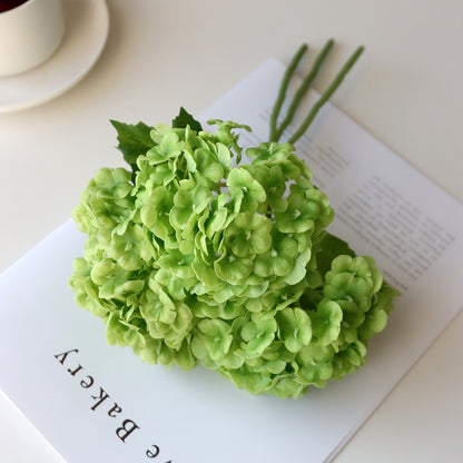 Luxurious 3D Textured Floral Bouquet - Realistic Fake Hydrangea Flowers for Stunning Wedding Arrangements and Home Decor