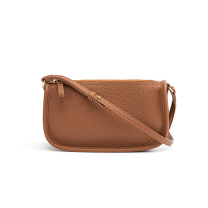 Elegant Vintage Inspired Crossbody Bag Made from Leather Versatile Casual Dumpling Style Shoulder Bag for Summer