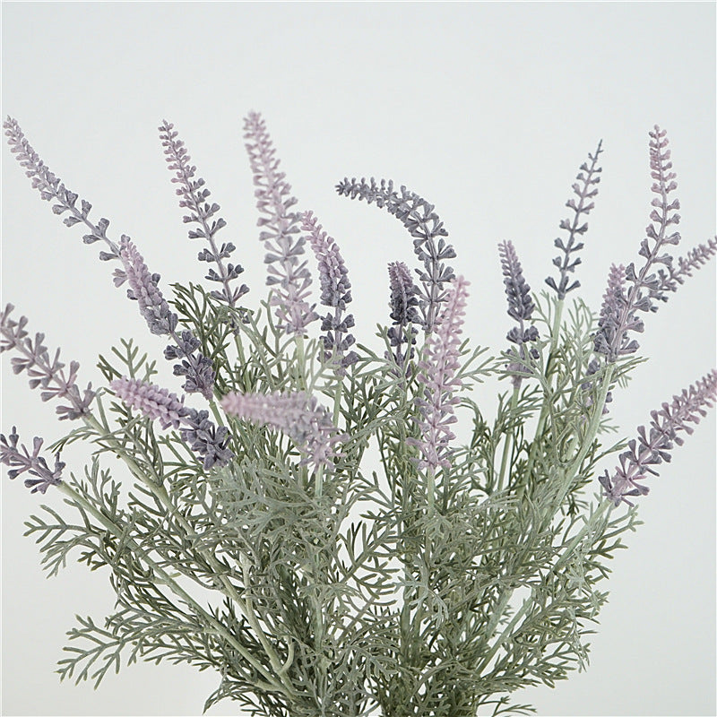 Elegant Nordic-Inspired Artificial Lavender Bouquet - Perfect Home Decoration, Bridal Arrangements, and Special Event Floral Displays - Durable Plastic Faux Flower Decor