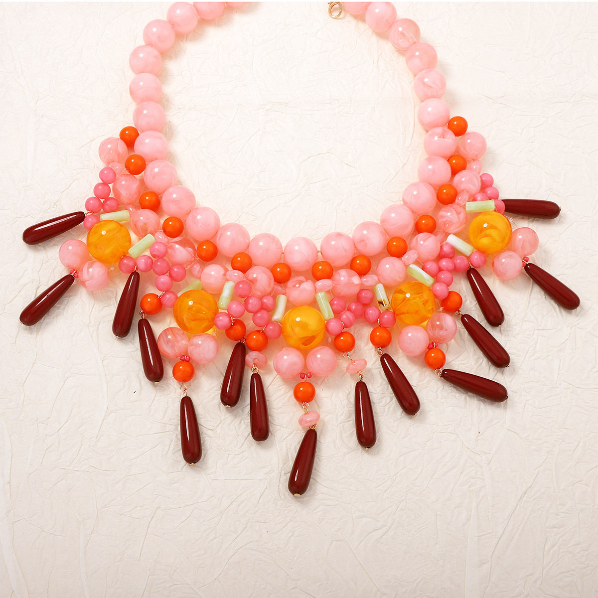 Stylish Creative Beaded Tassel Pendant Necklace for Women – Unique Boho Jewelry Gift for Every Occasion