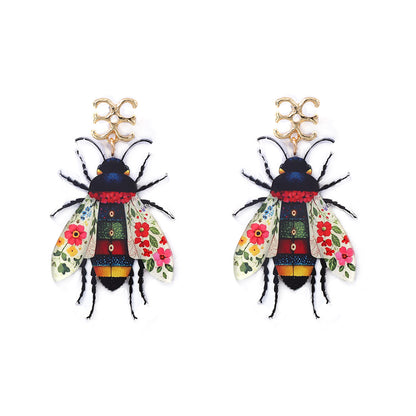 Exquisite Statement Acrylic Insect Earrings - Unique Design, Versatile Style for Nature-Inspired Women