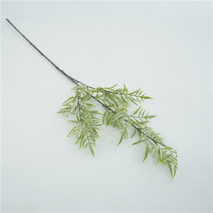 Realistic Scandinavian Faux Fern Leaf Stem – Soft Touch Plastic Greenery for Home Decor and Floral Arrangements