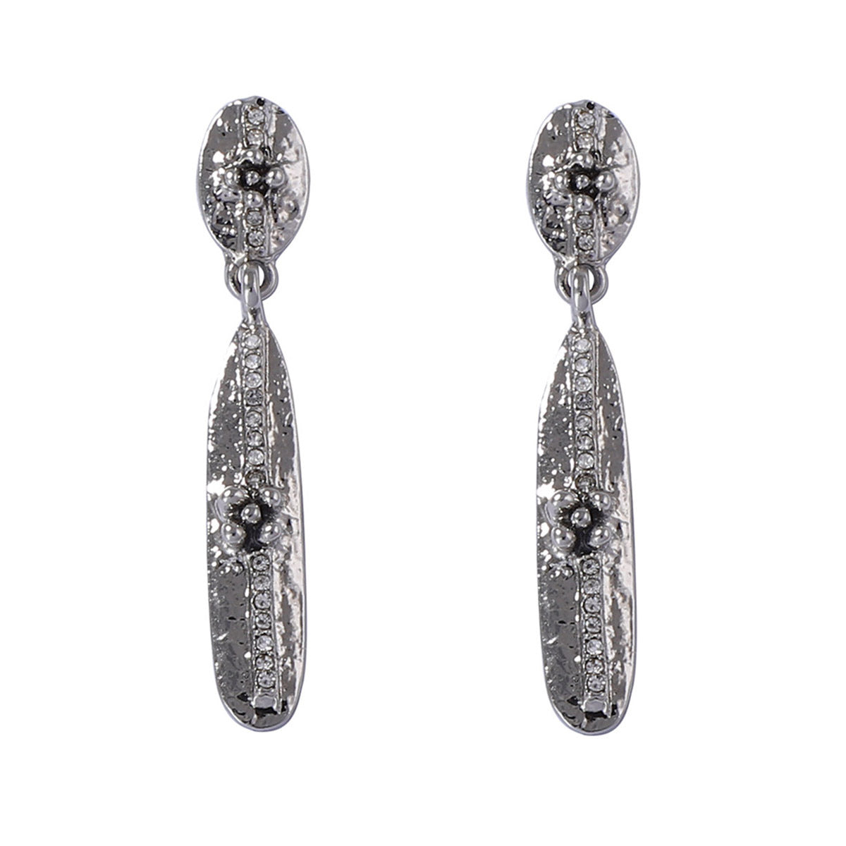 Vintage-Inspired Geometric 3D Flower Earrings with Micro-Paved Rhinestones – Versatile Luxury Jewelry for Women