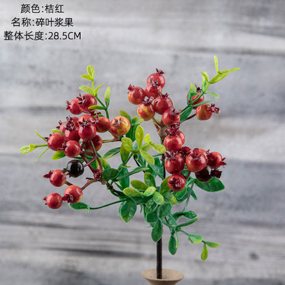 Stunning Christmas Berry Bean Stem Faux Flowers for Home Décor | Elegant Wedding Handheld Bouquets & Aisle Decorations |  Quality Fake Floral Arrangements - MW74411