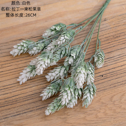 Realistic Pine Cone & Pineapple Grass Faux Flowers for Home Decor | Perfect for Weddings, Bouquets, and Decorative Plant Walls | MW05555