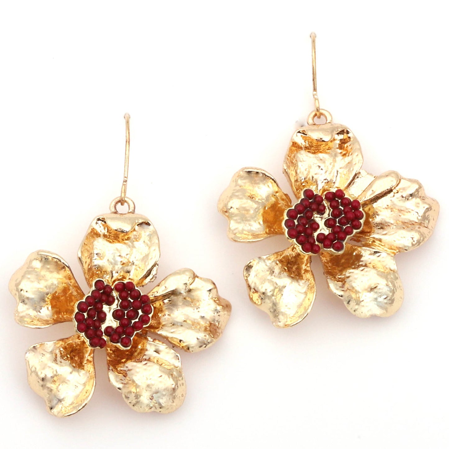 Chic Wind Rice Pearl Floral Earrings - Unique Floral Design for Effortless Elegance and Versatile Style