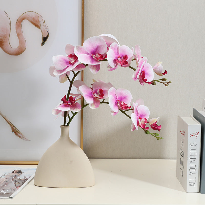 Lifelike 9-Head 3D Printed Orchid Flower Arrangement - Perfect for Home Décor, Living Room Styling, and Elegant Wedding Decorations