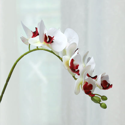 Realistic 3D Printed 7-Head Phalaenopsis Orchid Artificial Flowers – Stunning Home and Living Room Decor with Elegant Potted Arrangement