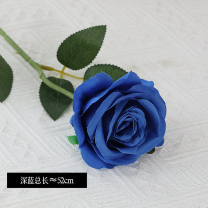 Stunning Single Silk Rose - Realistic Faux Flower for Outdoor Weddings, Valentine's Day Gifts, and Romantic Decor