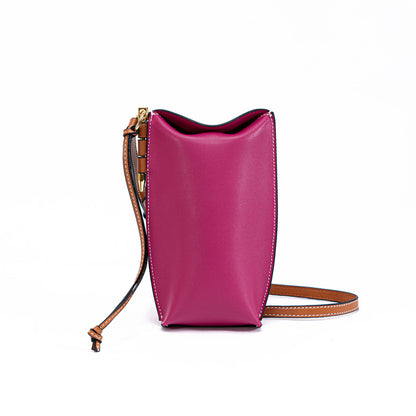 Chic Mini Retro Leather Phone Bag for Women Lightweight Small Purse for Everyday Use