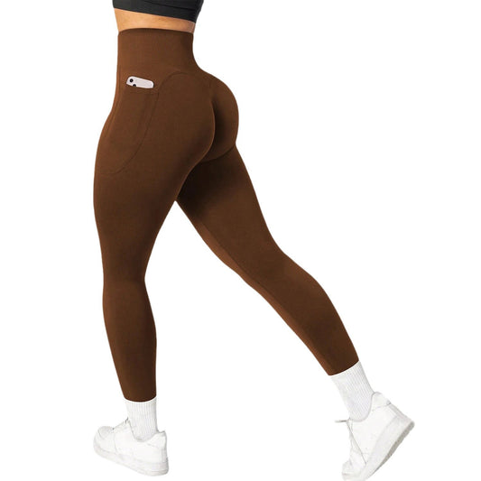 Seamless Solid Color Yoga Pants for Women Enhance Your Curves with High Waisted Butt Lifting Leggings for Running Cycling and Gym Workouts