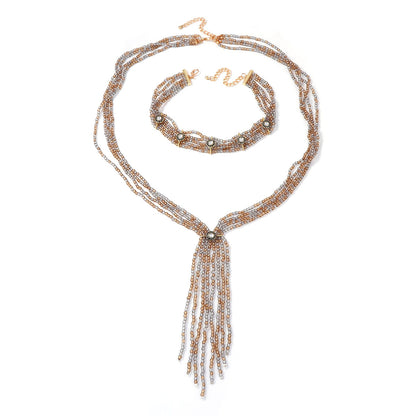 Bohemian Multi-Layer Beaded Y-Shape Necklace Sweater Chain – Trendy Casual Jewelry Set for Chic Layered Looks