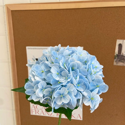 Soft Touch Hydrating Blue Hydrangea Floral Decoration - 176 Artificial Bloom Perfect for Wedding Celebrations, Living Room Decor, and Home Styling