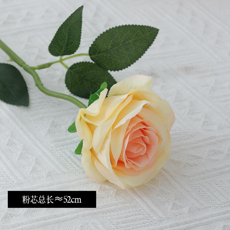 Stunning Single Silk Rose - Realistic Faux Flower for Outdoor Weddings, Valentine's Day Gifts, and Romantic Decor