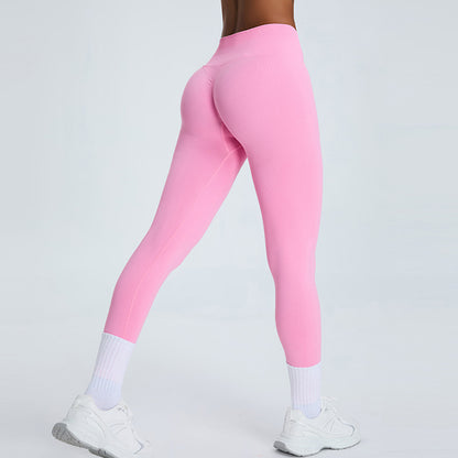 High Waisted Peach Lift Workout Leggings for Women Seamless Running and Yoga Pants for Tummy Control Comfort and Style