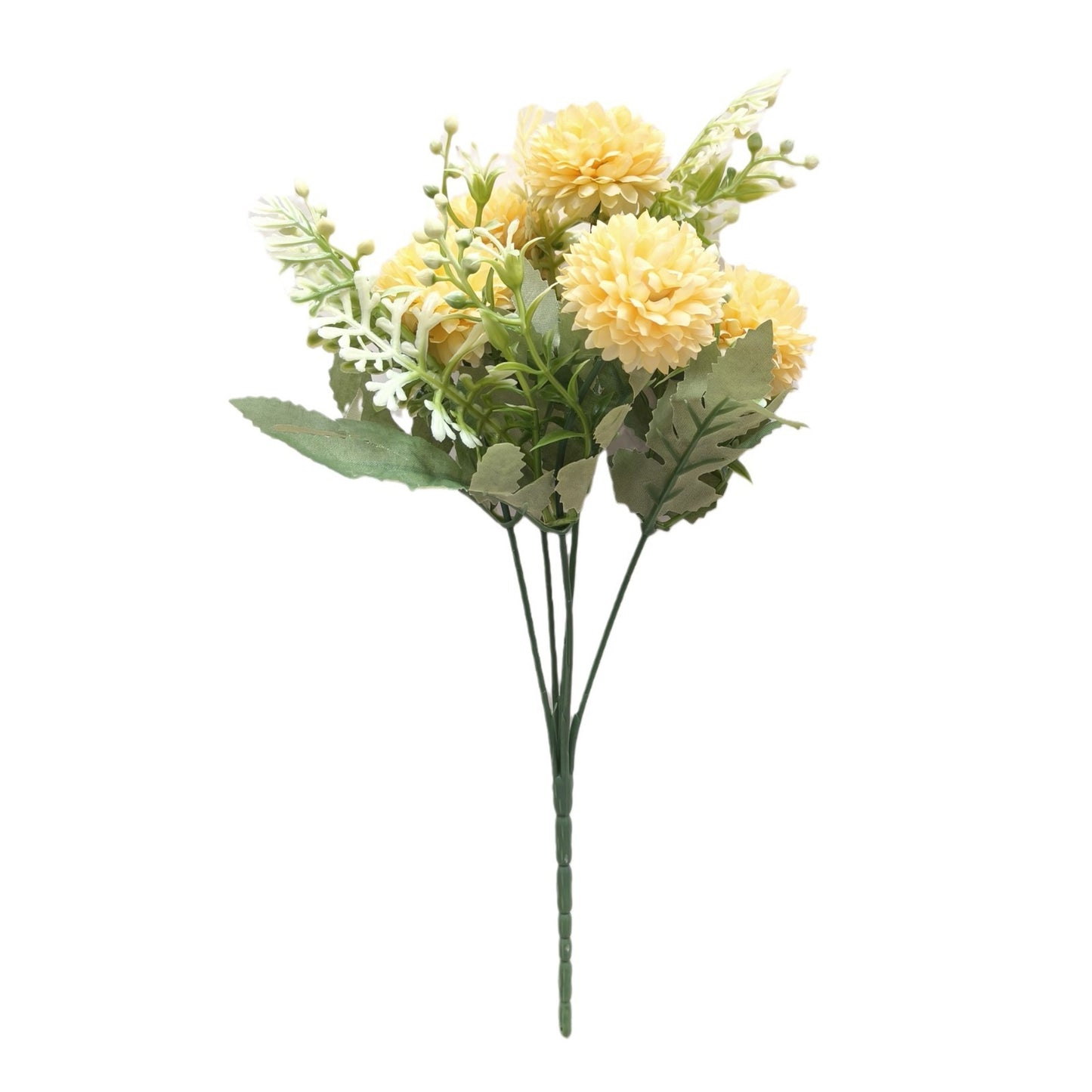 5-Head Faux Dandelion Bloom Bouquet – Realistic Artificial Flowers for Home Décor and Living Room Decoration