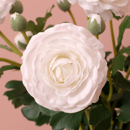 Luxurious Faux Lotus & Peony Artificial Flowers - Hydrating Feel with Two Stunning Heads for Home and Living Room Décor