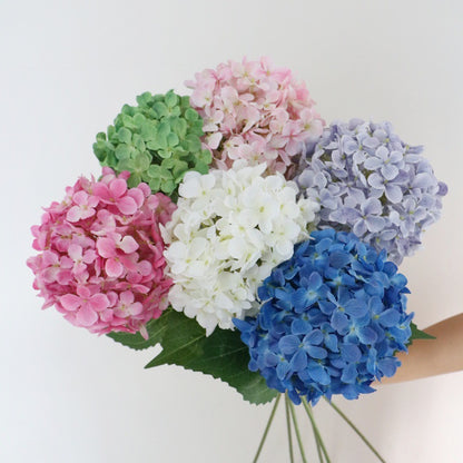 Single Faux Hydrangea Lollipop - Perfect for Weddings and Home Decor - Stunning Silk Flower Decoration for Aisles and Reception Areas