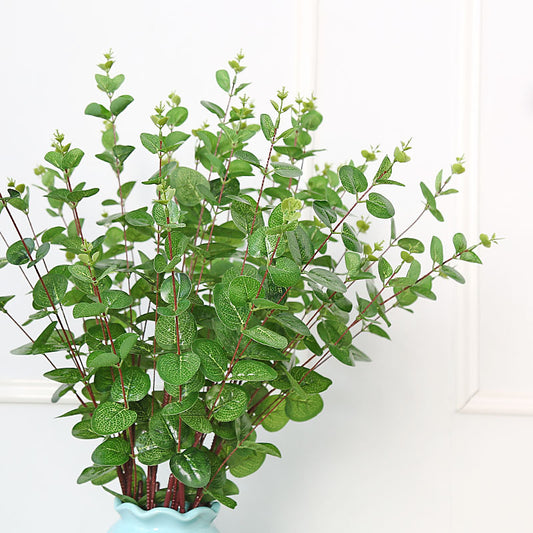 Realistic Eucalyptus Faux Plant with Lush Green Leaves - Perfect Decorative Piece for Weddings, Home Décor, and Event Styling - Durable Money Plant Design