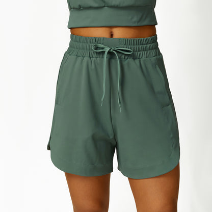 Women's Relaxed Fit Half Zip Sleeveless Top with Casual Long Pants and Drawstring Shorts Versatile 3 Piece Fitness Outfit for Comfort and Style