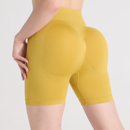 High Waisted Seamless Yoga Shorts for Women Peach Lift Butt Enhancing Three Quarter Athletic Shorts for and Performance