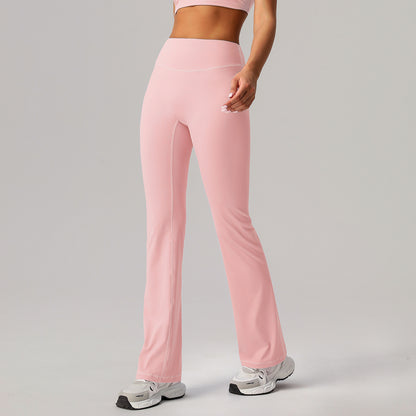 High Waisted Yoga Wide Leg Pants for Women Sculpting Tummy Control Leggings Flattering Bootcut Fitness Trousers for Exercise and Casual Wear