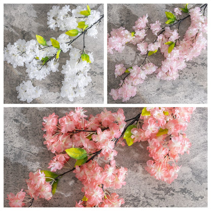 Lifelike Cherry Blossom Artificial Plant for Wedding Decor - Stunning Floral Arrangement for Home and Event Styling - INS-Style Rose Wall Art - MW38959