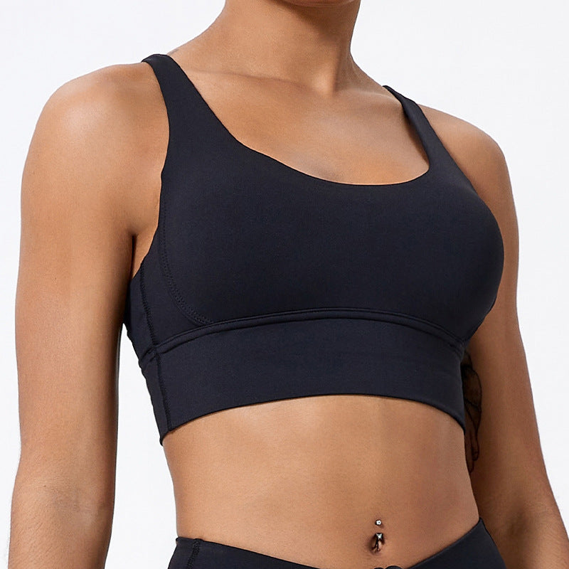 Sports Bra with Adjustable Straps for Enhanced Support for Running Yoga and Gym Workouts Shock Absorbing Seamless Design for Comfort and Fit