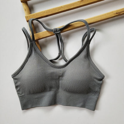 Enhanced Shock Absorbing Yoga Bra Back Design for Comfortable Running Fitness and Everyday Wear