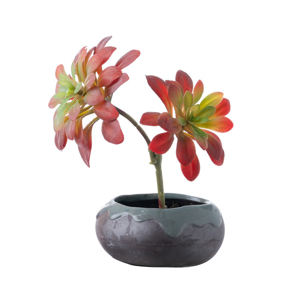 Elegant Black Wizard Succulent Artificial Flowers - Perfect for Home Décor, Weddings, and Floral Walls | MW17687