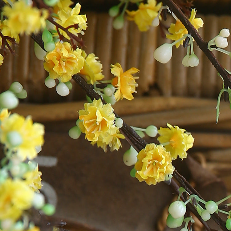 Single Stem Lucky Plum Blossom Artificial Flowers - Elegant Decor for Home and Floral Arrangements - Perfect for Festive Occasions and Everyday Use