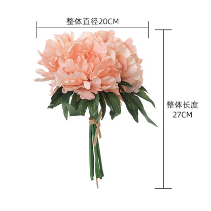 Quality Peony Light Blue Artificial Flowers - Stunning Wedding Decor, Realistic Faux Floral Arrangements (Model GF13823)